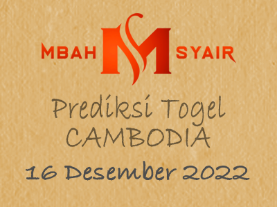 Kode Syair Cambodia 16 Desember 2022 Hari Jumat