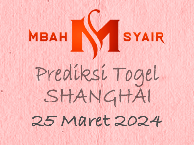 Kode Syair Shanghai 25 Maret 2024 Hari Senin